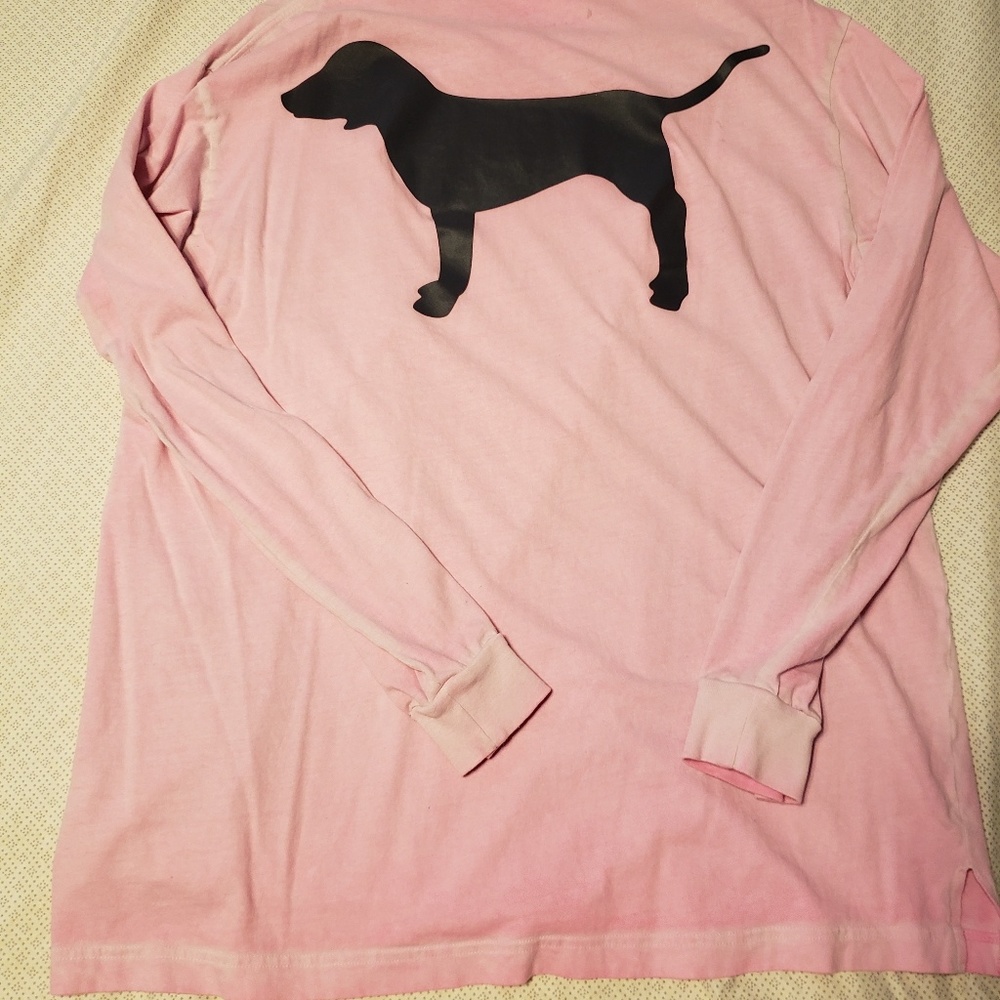 Pink long sleeved pocket tee - Picture 3 of 5